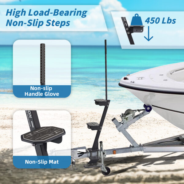Boat Trailer Steps with Handrail - Image 2