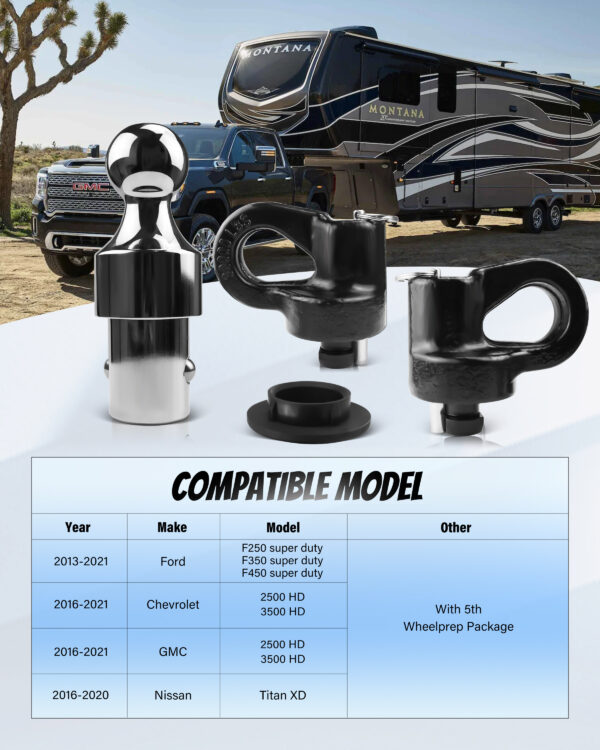 60692 Puck System Gooseneck Hitch Ball Kit - Image 2