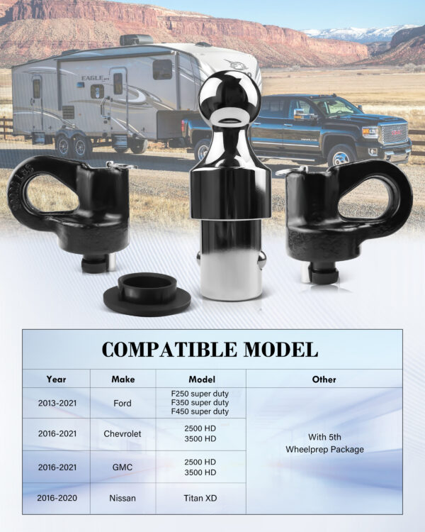 60639 Puck System Gooseneck Ball Hitch Kit - Image 2