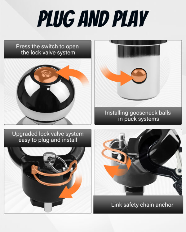 60618 Puck System Gooseneck Hitch Ball Kit - Image 3