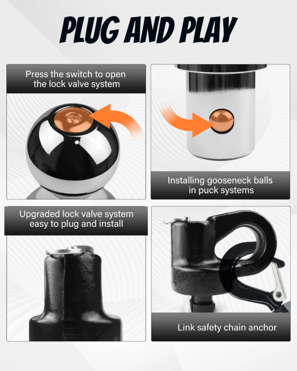 60692 Puck System Gooseneck Hitch Ball Kit - Image 4